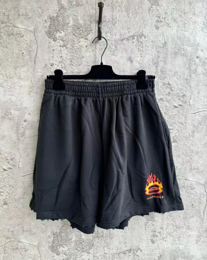 Adidas Track Shorts White with Black Stripes — 黑色/火焰