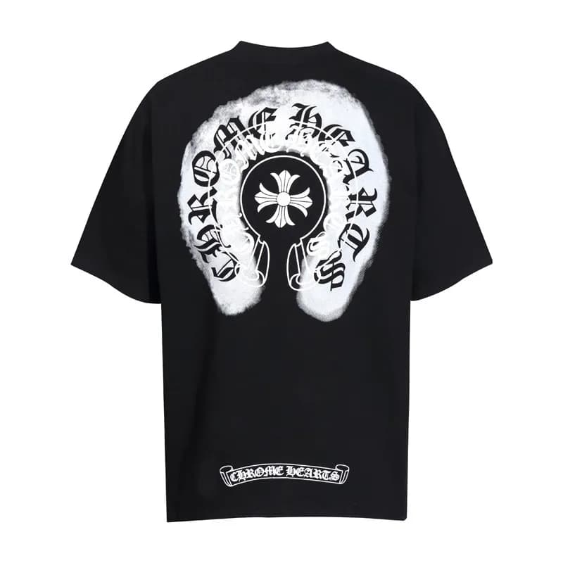 Chrome Hearts T-Shirt Cross Motif Back Print — 6028黑