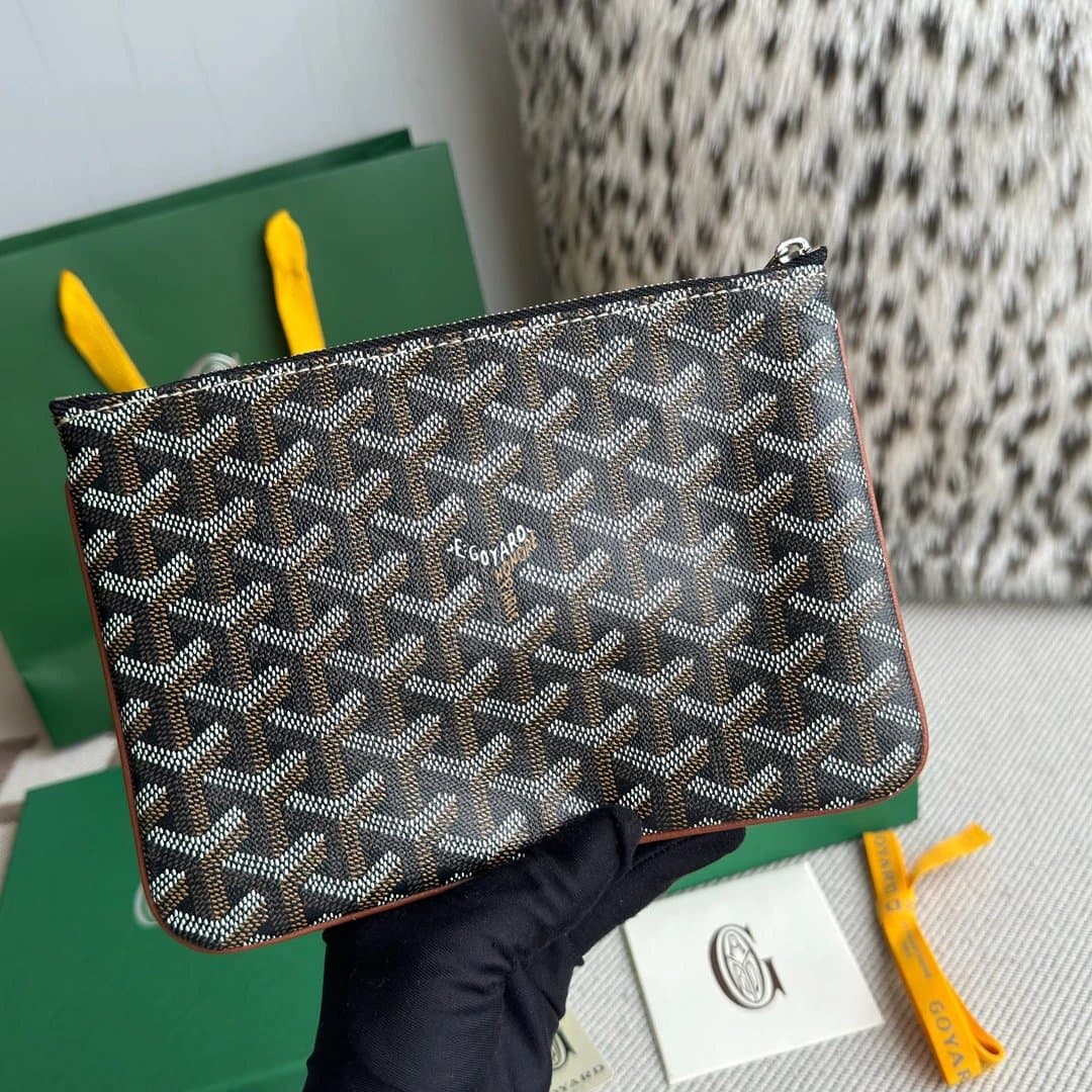 Goyard St. Louis Pouch Monogram Canvas — 棕色拼黑色