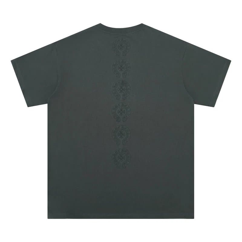 Chrome Hearts Cross Logo Tee Triple Cross Back Print — 6014灰