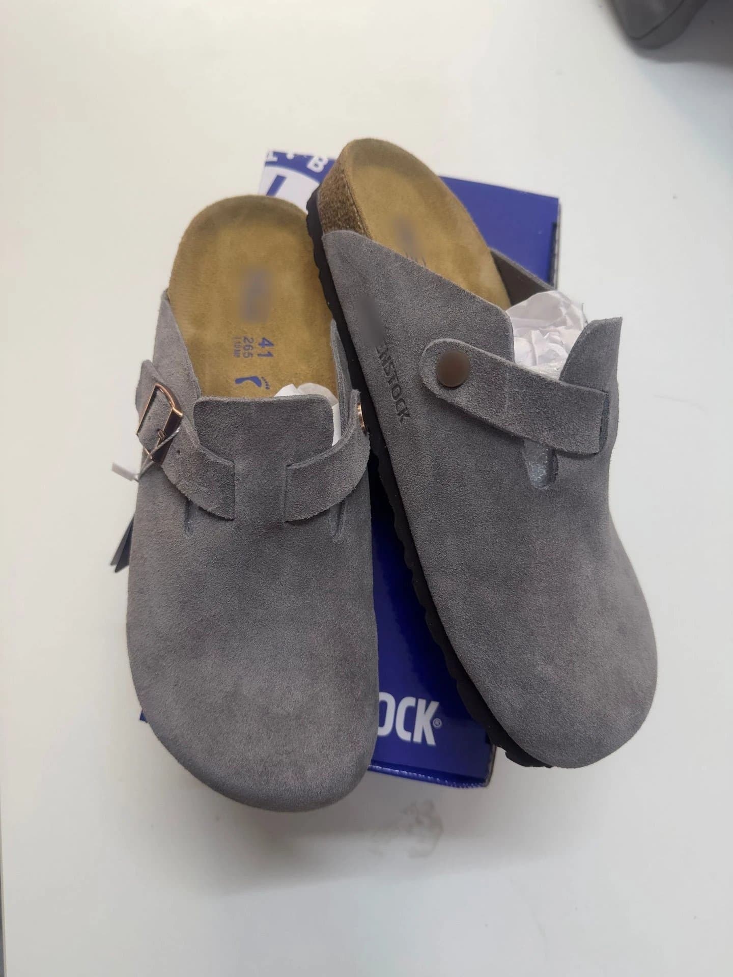 Birkenstock Boston Clog Suede — 0321深灰
