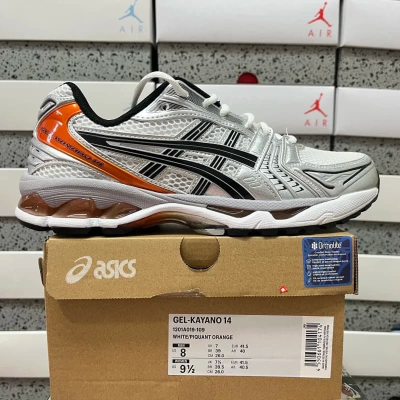 Asics GEL-KAYANO 14 White/Black — 银白桔 1201A019-109