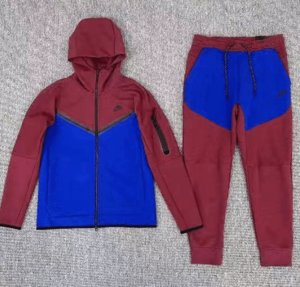 Nike Tech Fleece Hoodie and Joggers Dark Grey — 红蓝色
