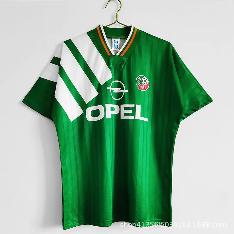 Adidas V-Neck Soccer Jersey Team Crest Edition — Ireland home games in the 1992/94 season