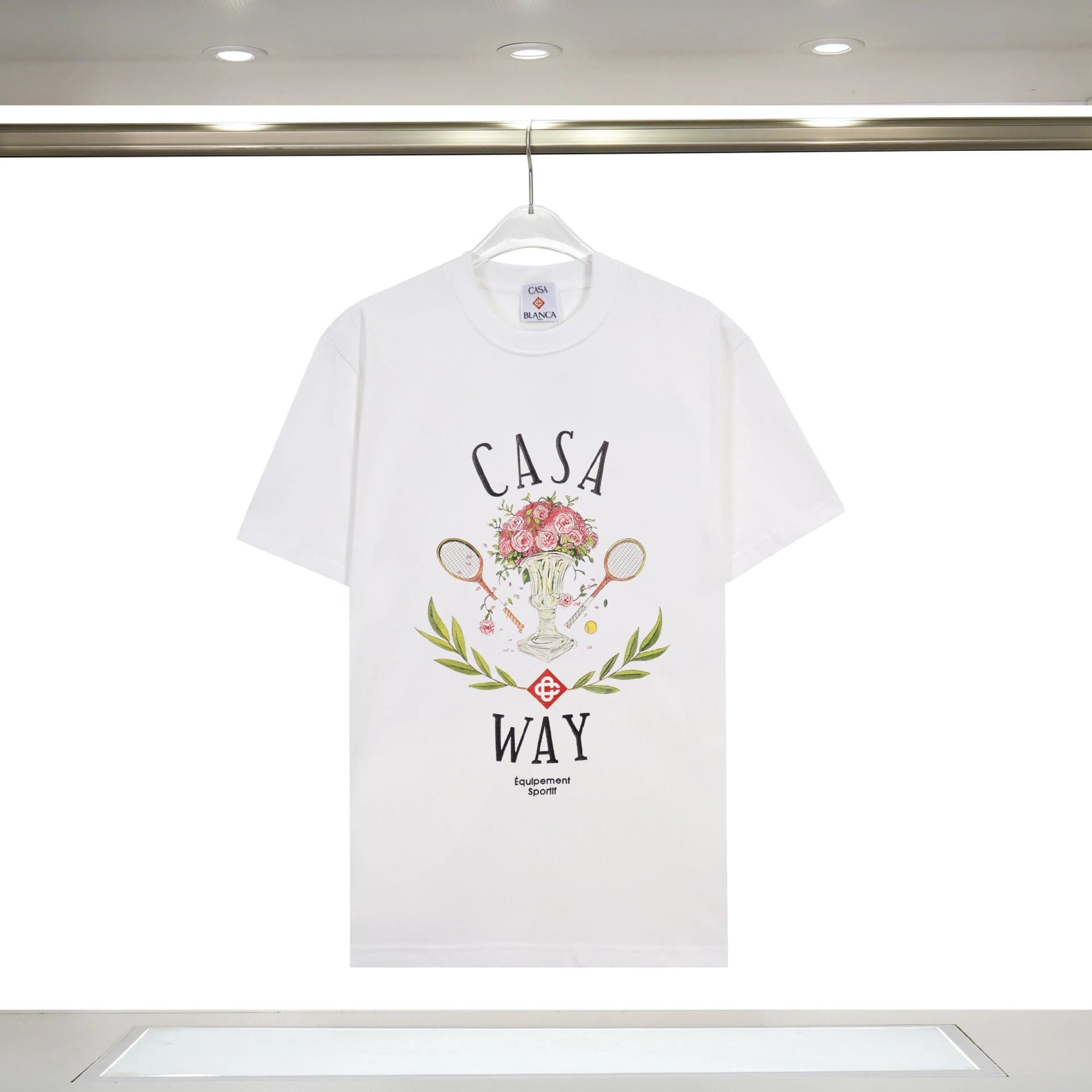 Casablanca Graphic Tee Tropical Volcano Print — 939#白色