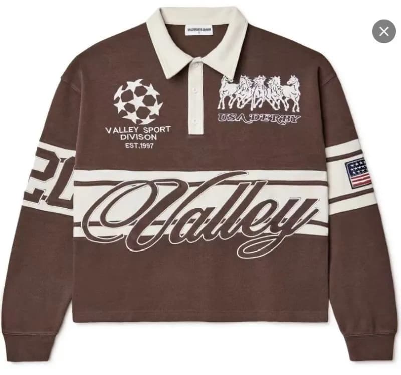 Rugby Shirt Striped Polo with Patches — JZPOLOS5-67