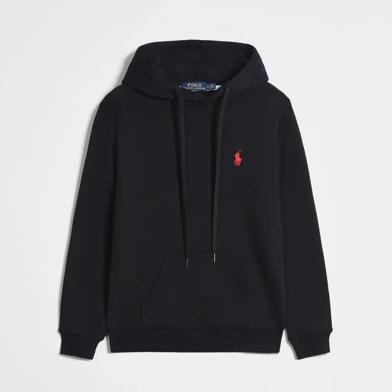 Polo Ralph Lauren Cable Knit Quarter-Zip Sweater Classic Fit — 套头黑色红标