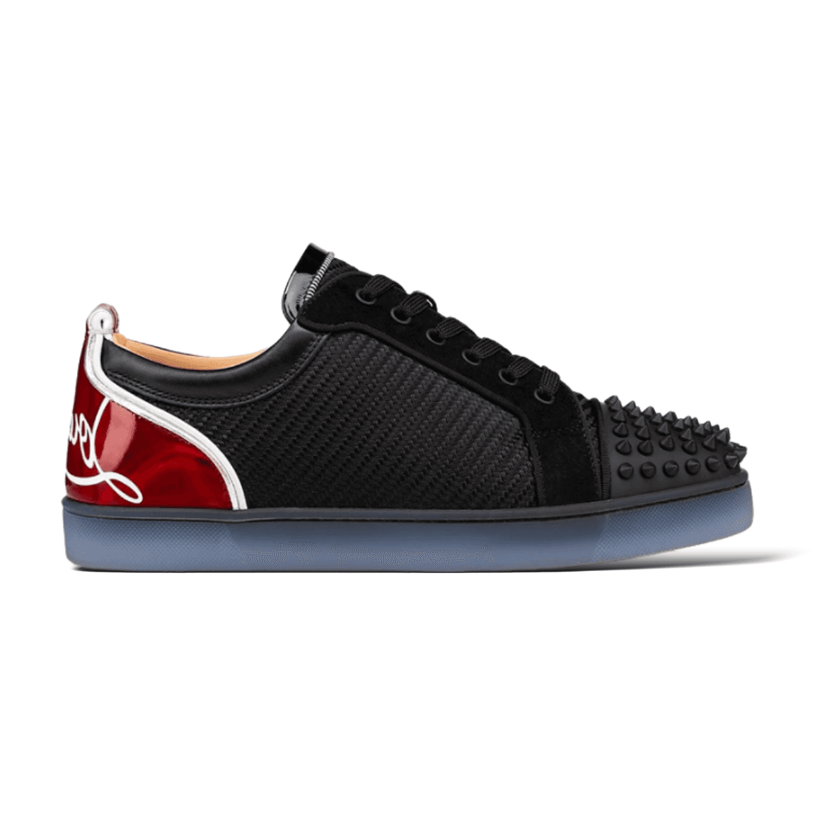 Christian Louboutin Louis Junior Spiky Toe — 37-47 (Remark: Size info in message☟☟☟) · 黑红尾网格刺绣铆钉