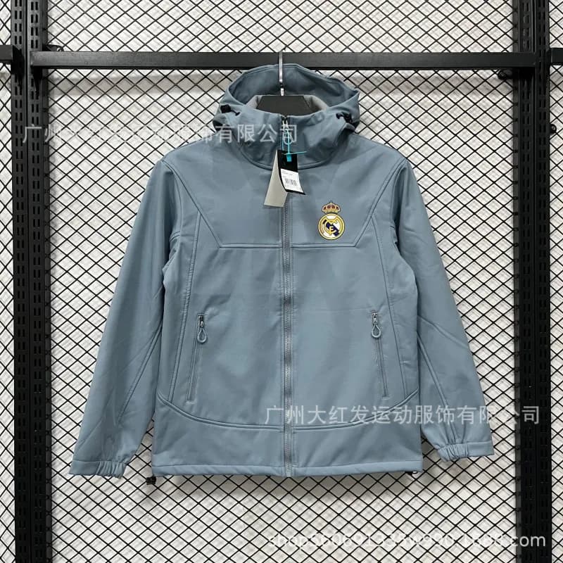 Jordan Softshell Jacket PSG Collaboration — 皇马灰色全拉