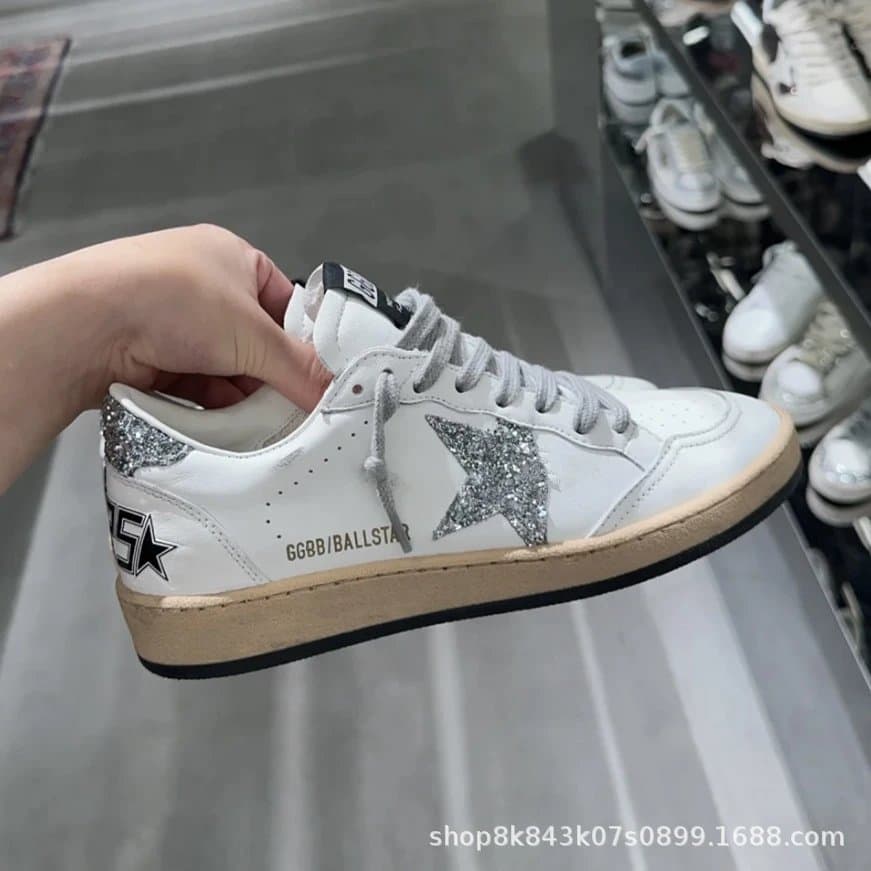Golden Goose Superstar Distressed Silver — 2