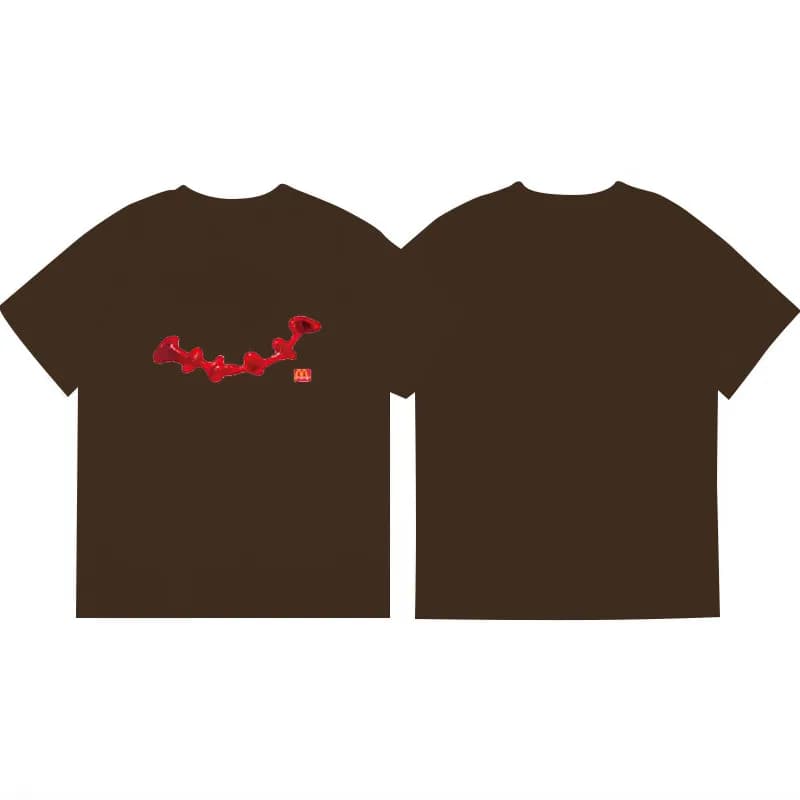 Travis Scott T-Shirt Cactus Jack Logo — Tomato Paste Brown