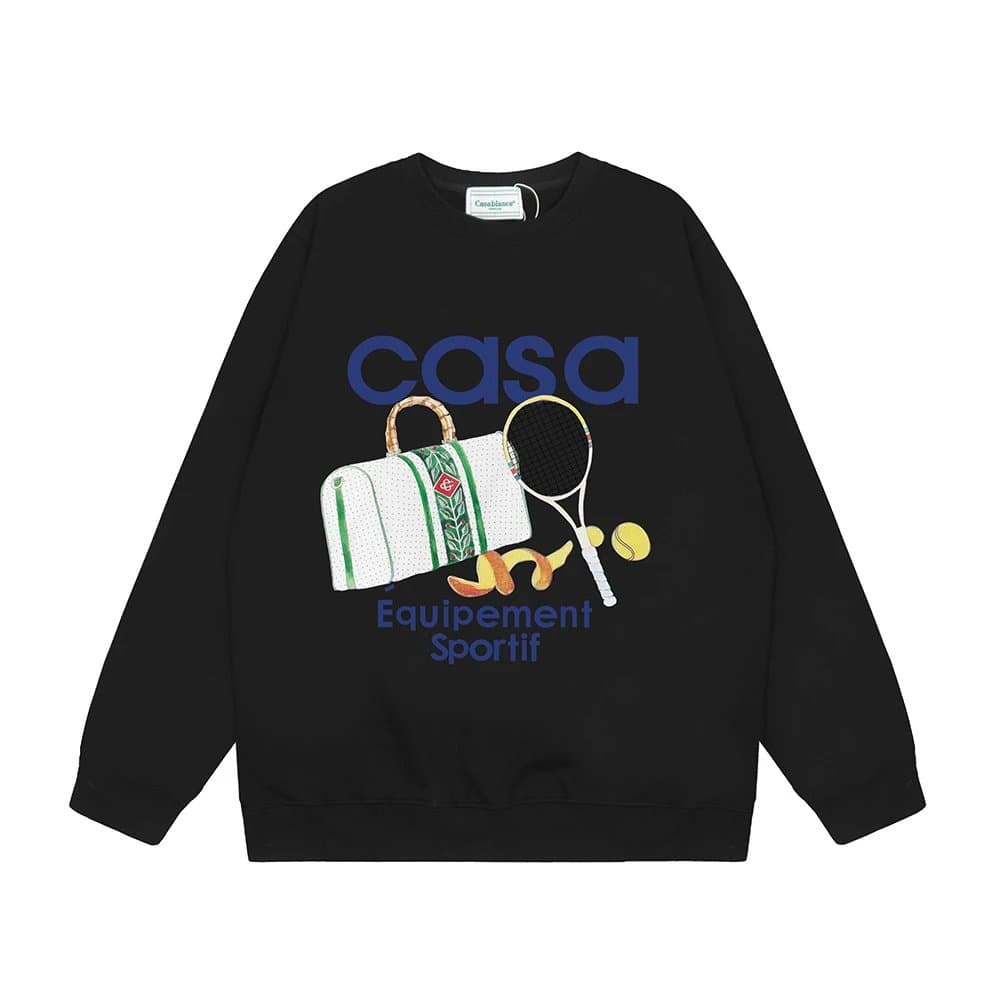 Casablanca Graphic Sweatshirt Tennis Equipment Print