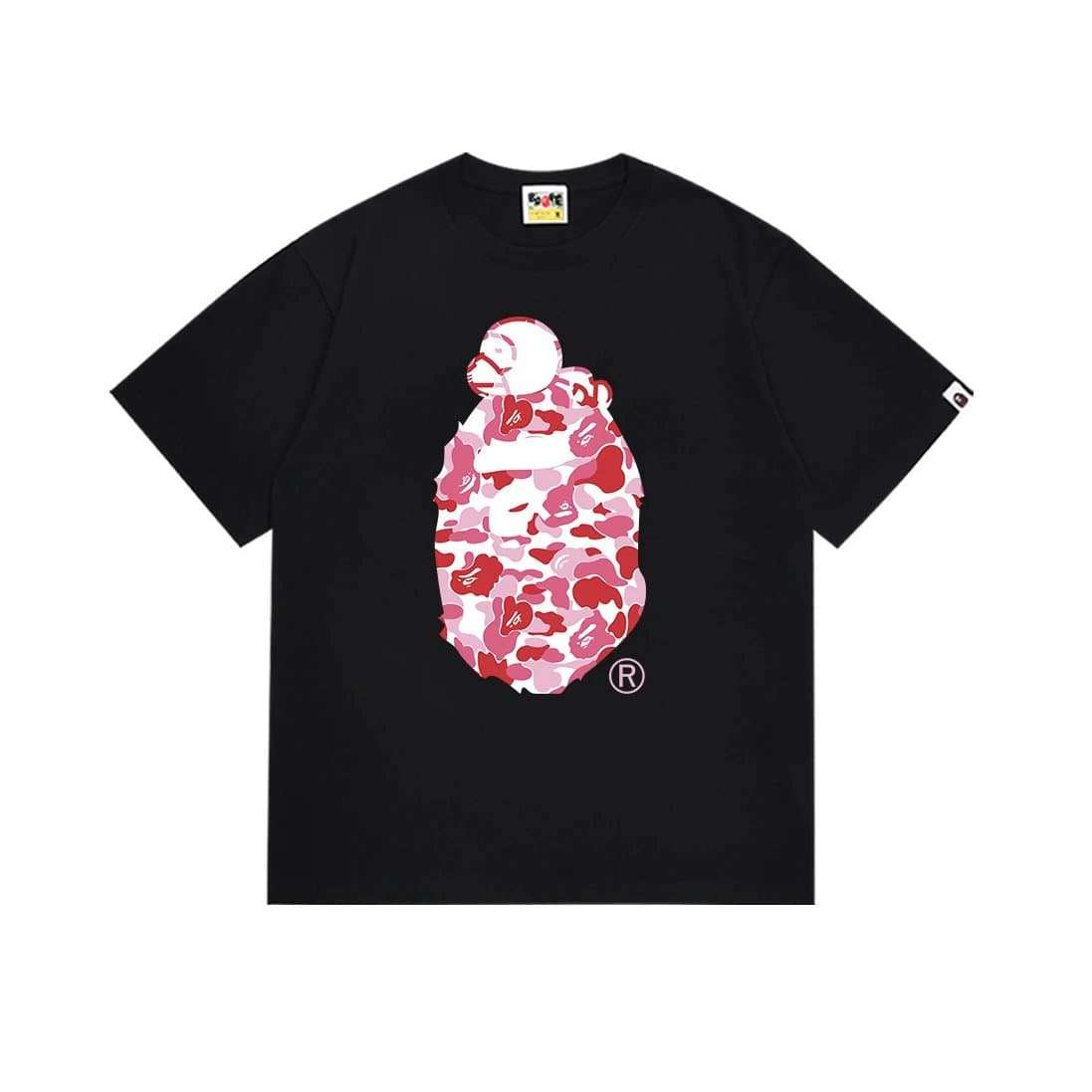 BAPE Ape Head Tee Camouflage Ape Head — 146黑粉