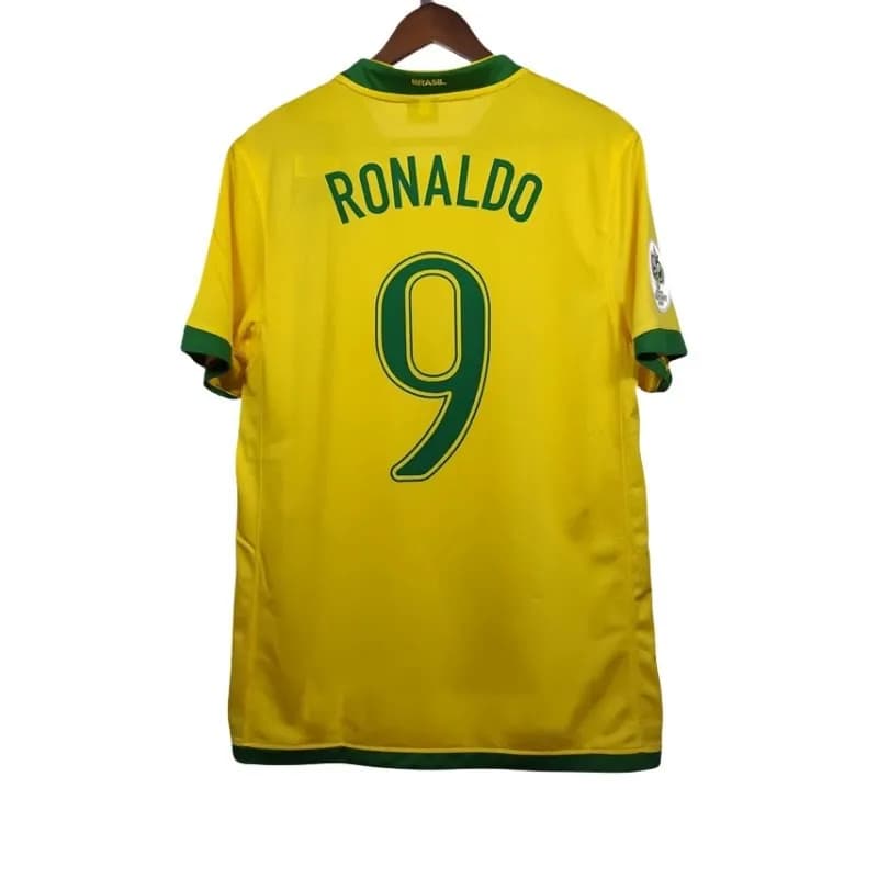 Nike Brazil National Team Jersey 2022 World Cup Home — 2006巴西主9号+臂章