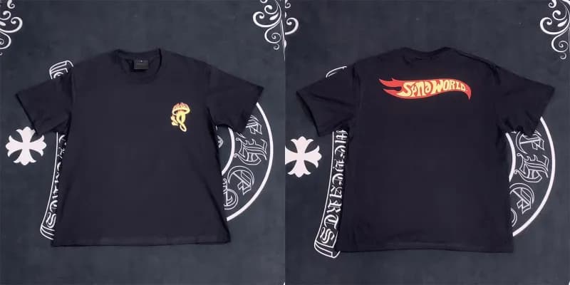 Graphic Tee Sp5der Logo Print — SY04 黑