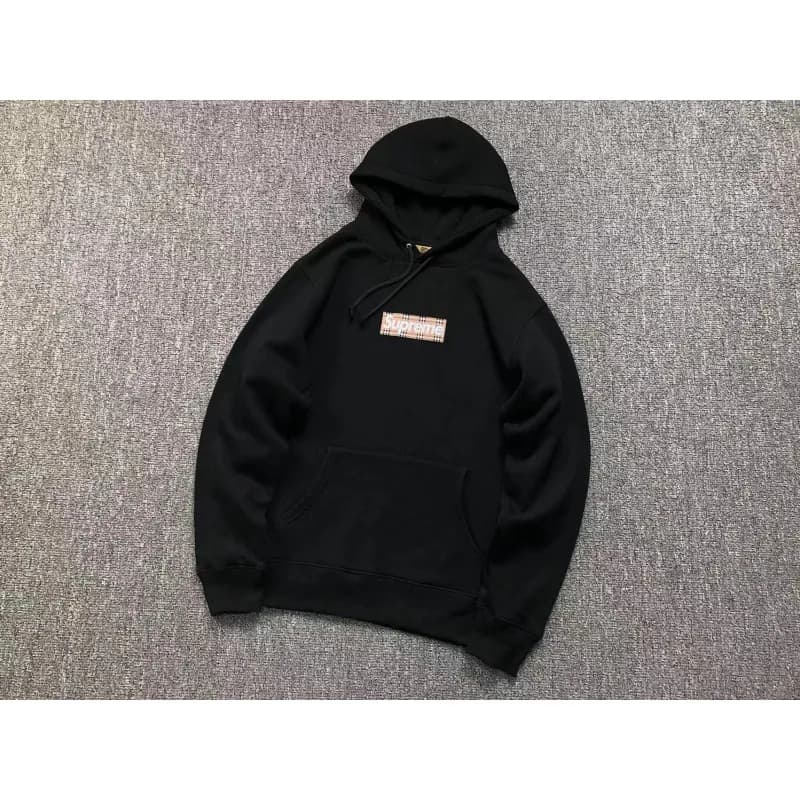 Supreme Zip-Up Hoodie Camo — E541#联名 巴宝莉黑色