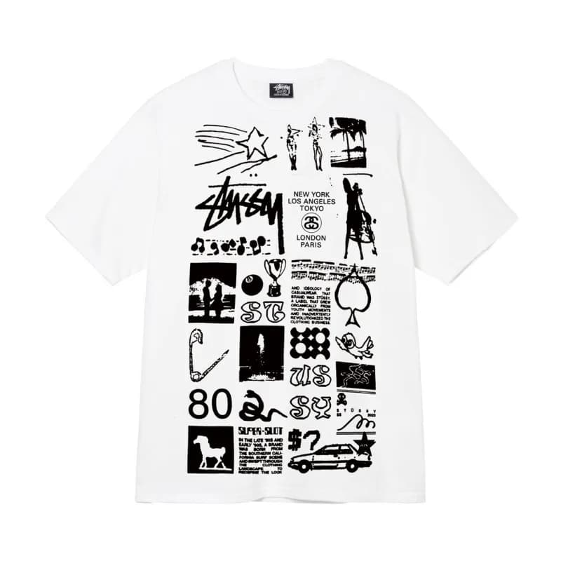Stüssy Graphic Tee USA Map Print — 白色【前副】