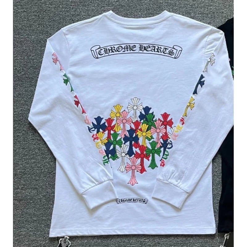 Chrome Hearts Long Sleeve Tee Multi-Cross Embroidery