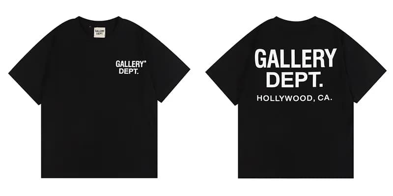Gallery Dept. Hooded Sweatshirt Gallery Dept Hollywood CA Print — 6001 black