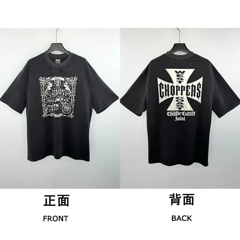 BAPE T-Shirt Choppers Cross Logo — 水洗黑【摩托海报】