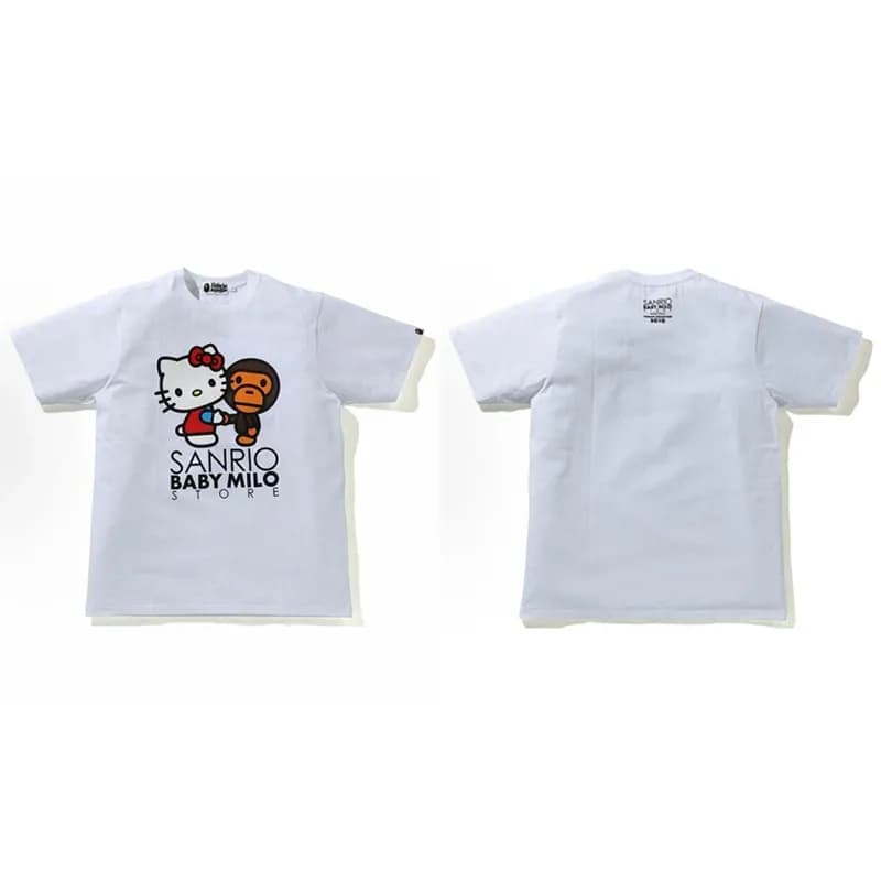 BAPE Graphic T-Shirt Hello Kitty x Baby Milo — 119 white
