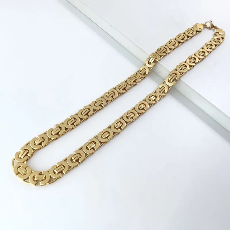 Chrome Hearts Link Chain Set Gold Tone — 金色项链11mm*55cm