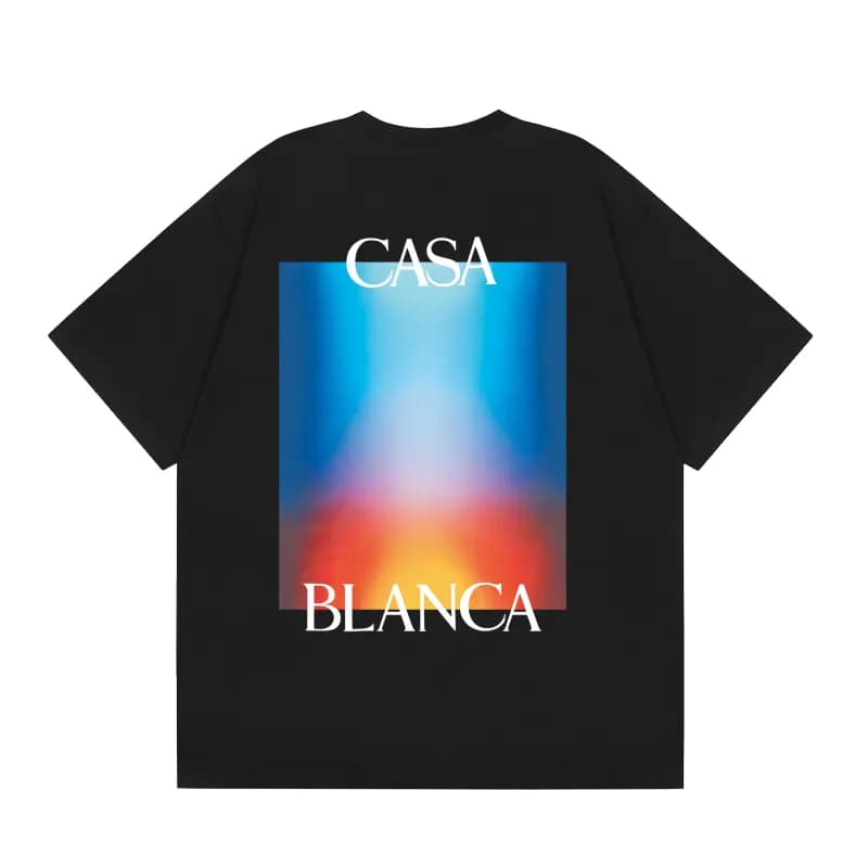 Graphic Tee Casa Blanca Logo Print — c142黑