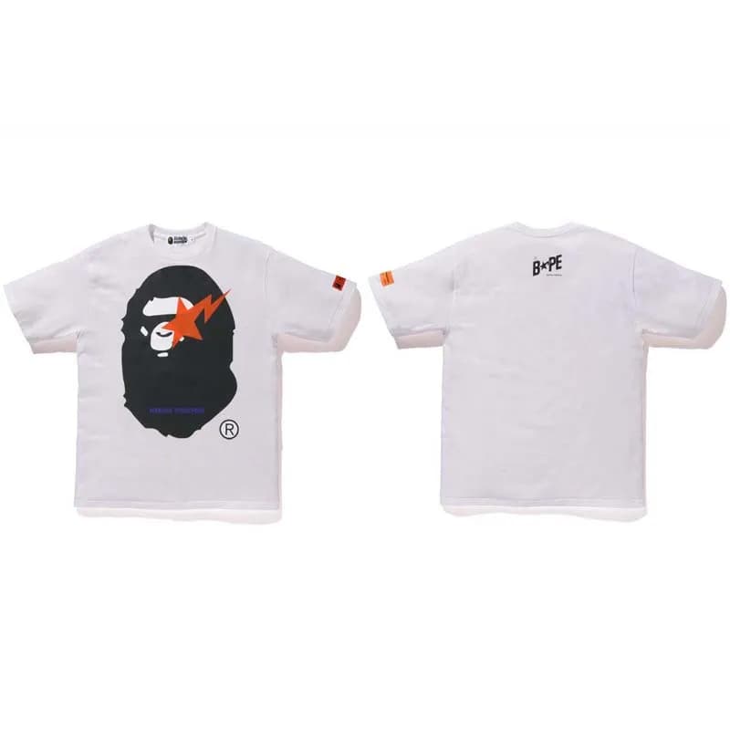 BAPE Short-Sleeve Tee Ape Head Logo — 718白色