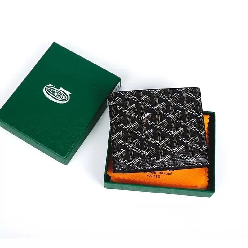 Goyard Saint Louis Wallet Classic Chevron — 黑色