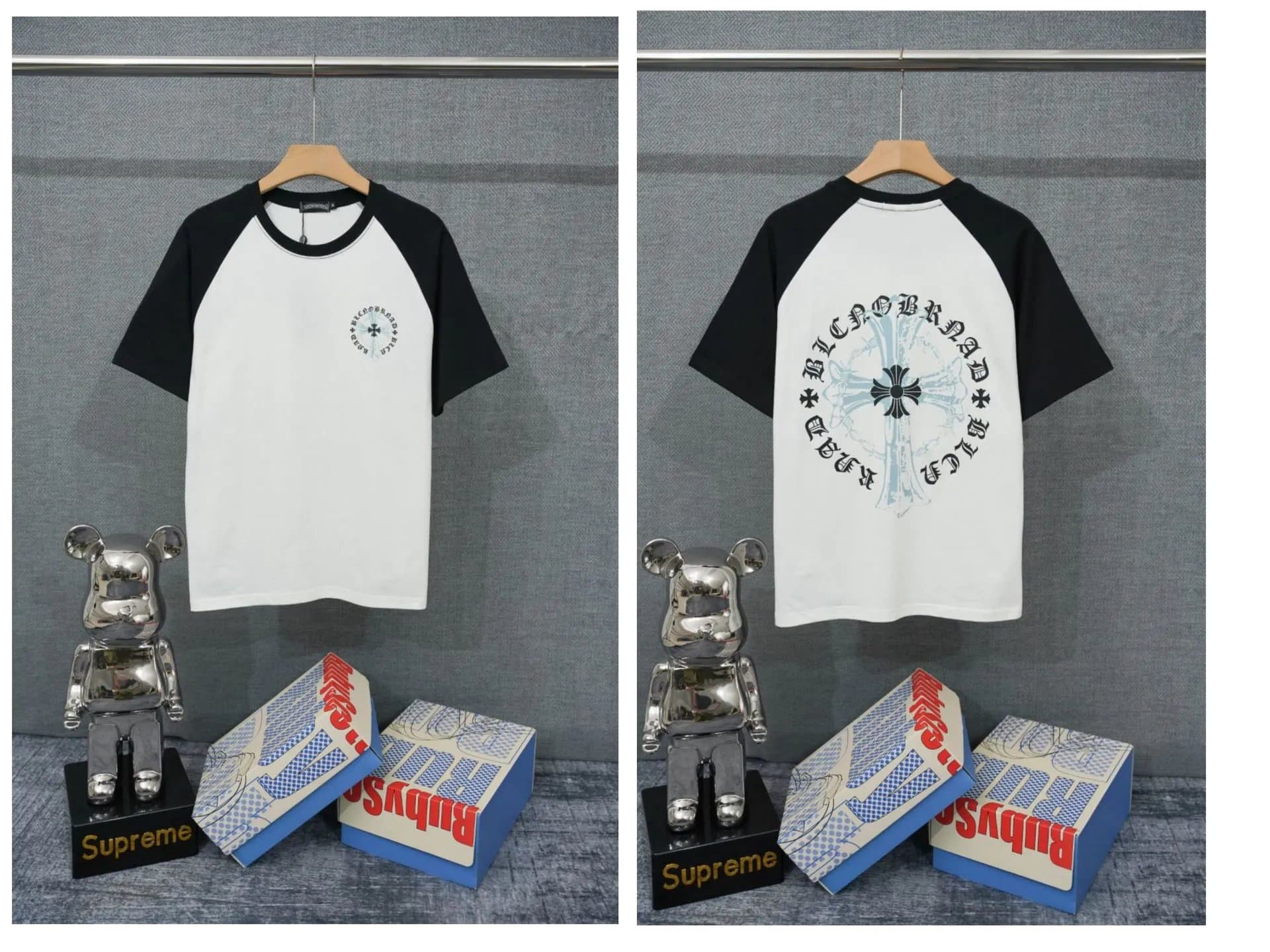 Chrome Hearts × Supreme Raglan T-Shirt American Flag Print — 10