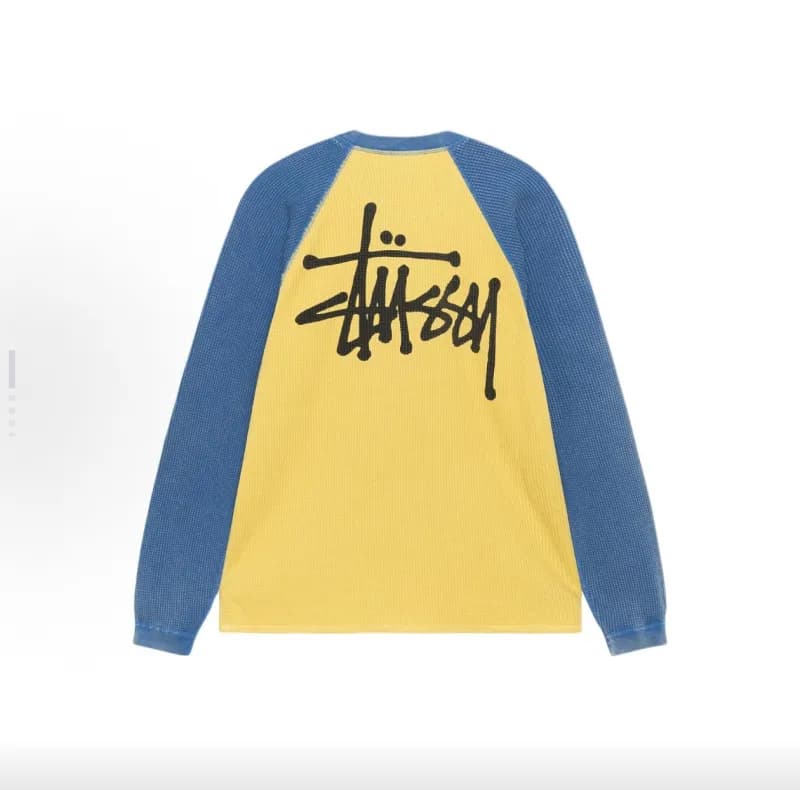 Stüssy Long Sleeve Raglan Logo Back