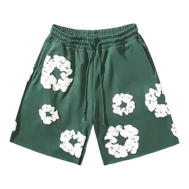 Fear of God Essentials Shorts Set Floral Appliqué — TZ01绿色短裤