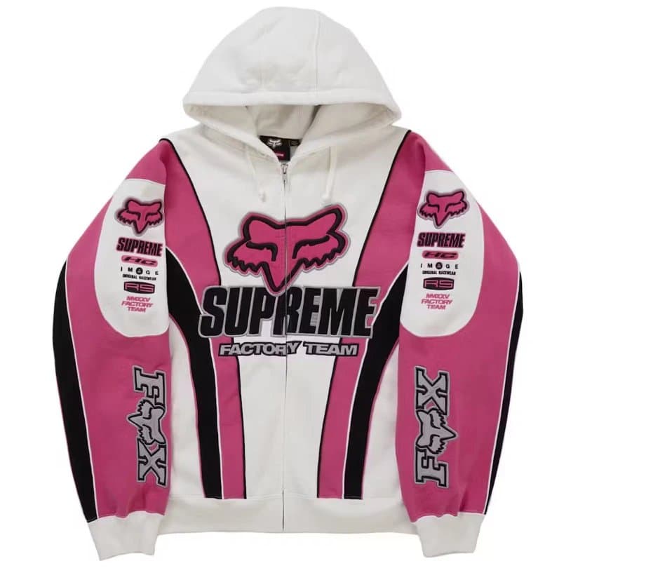 Supreme Factory Team Hooded Jacket Camo Green — 粉红色