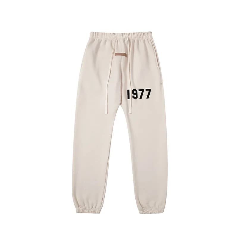 Fear of God Essentials Hooded Sweatshirt Essentials Logo — 1977裤子杏色