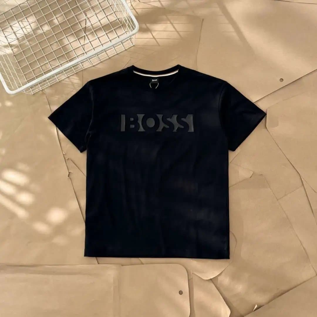 Hugo Boss Logo T-Shirt Black with Tone-on-Tone Logo