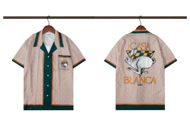 Casablanca Camp Shirt Rabbit Print