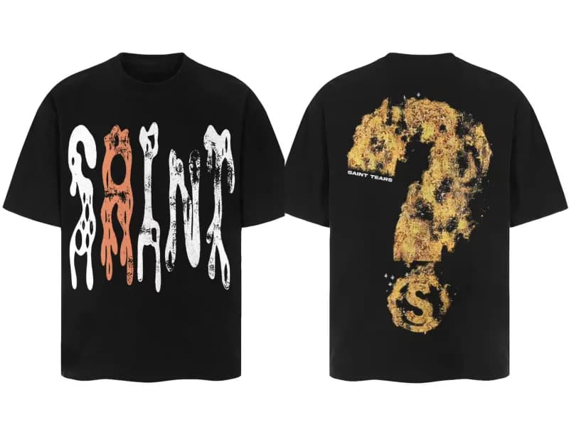 Graphic T-Shirt Saint Laurent Screaming Face Print — 1040 black