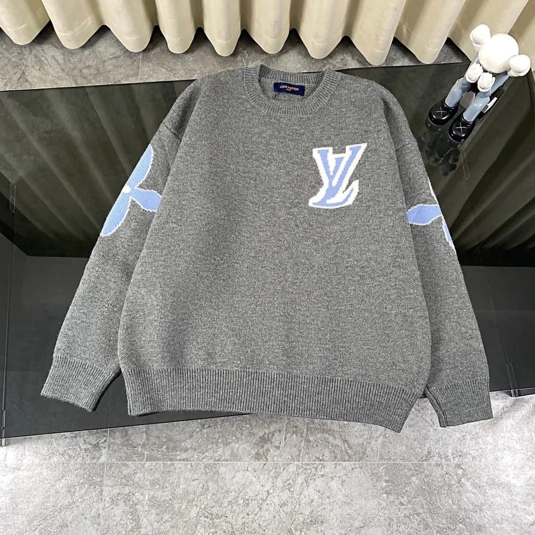 Louis Vuitton LV Monogram Knit Sweater White Logo — 9