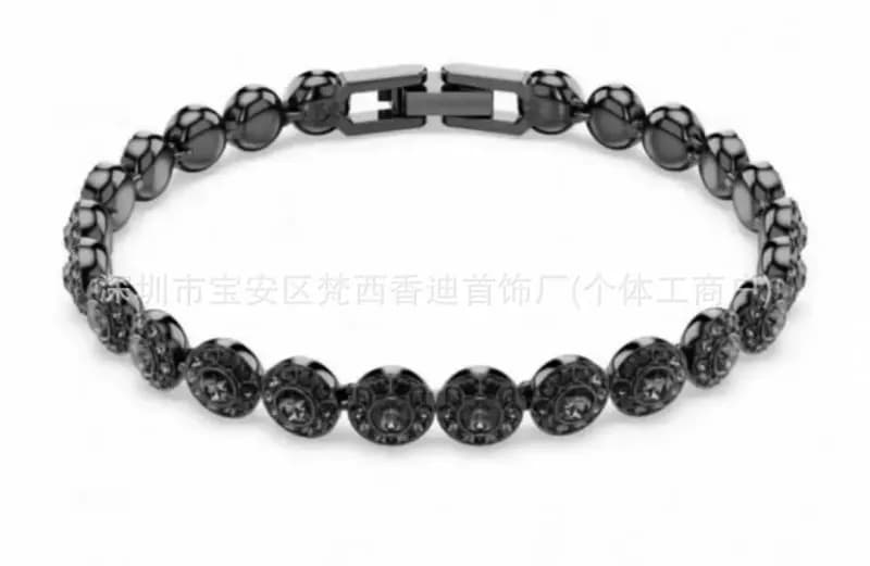 Swarovski Crystal Bead Bracelet Black Crystal