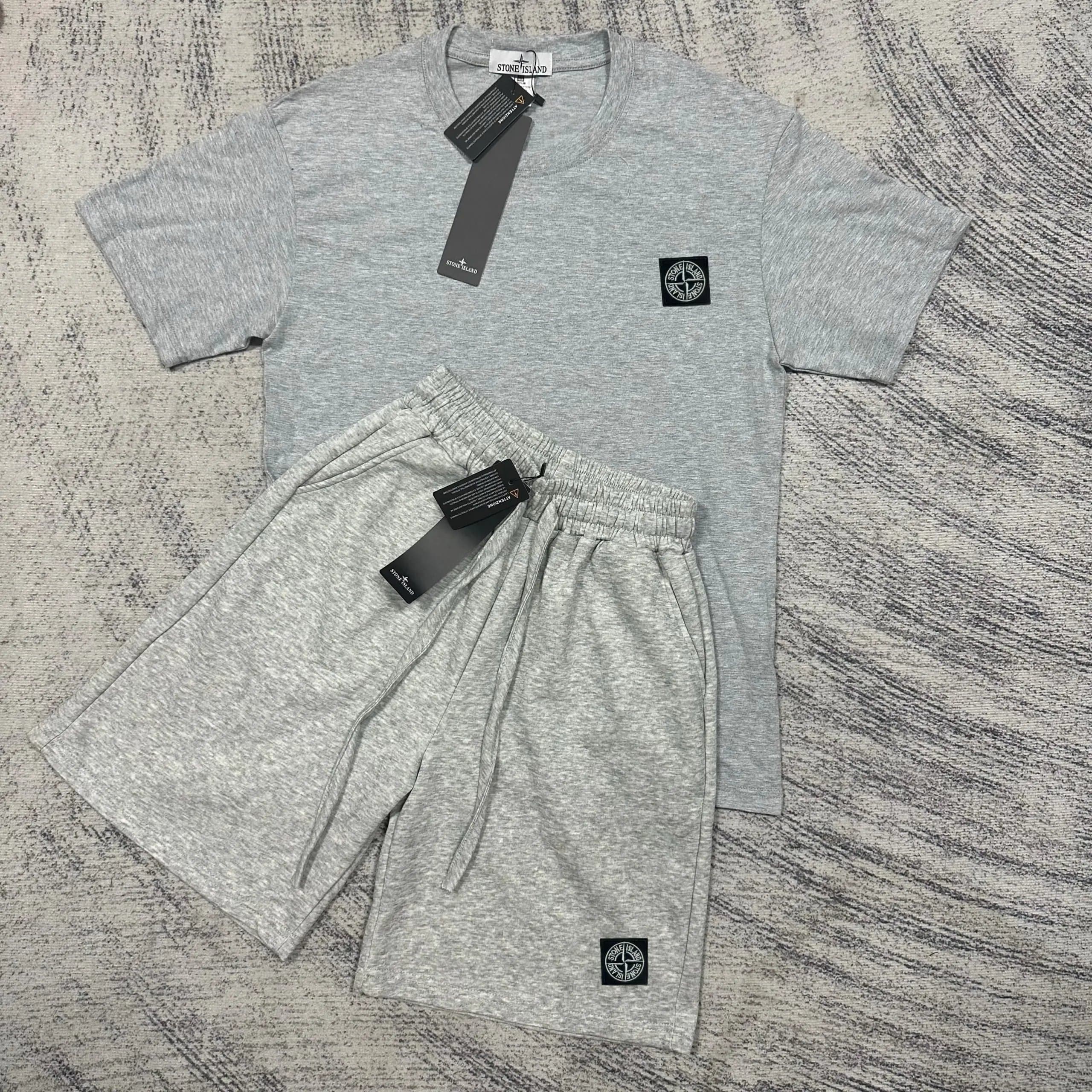 Stone Island T-Shirt and Shorts Set Compass Patch — 12