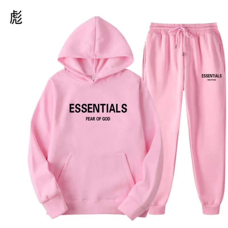 Fear of God Essentials Hoodie and Joggers Set Essentials Logo — 11