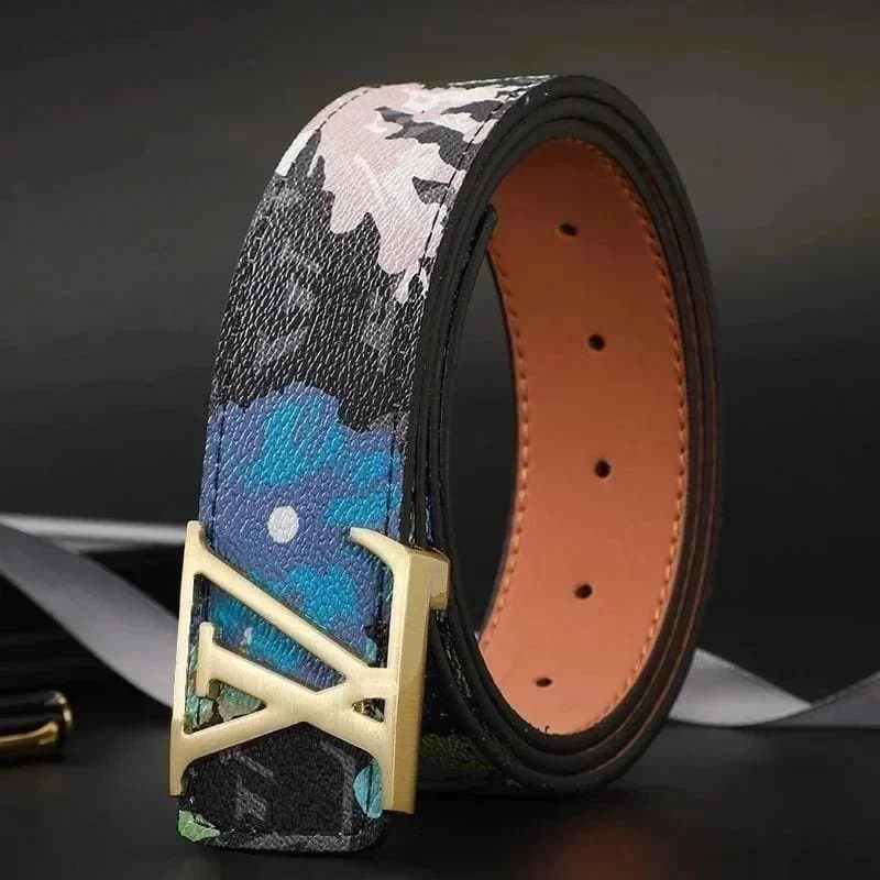 Louis Vuitton LV Monogram Belt Embossed Leather — 黑涂鸦金扣【赠送打孔器】