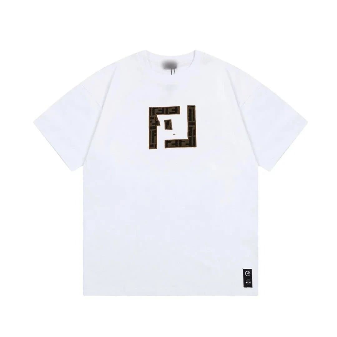 Fendi FF Logo T-Shirt Brown FF Patch