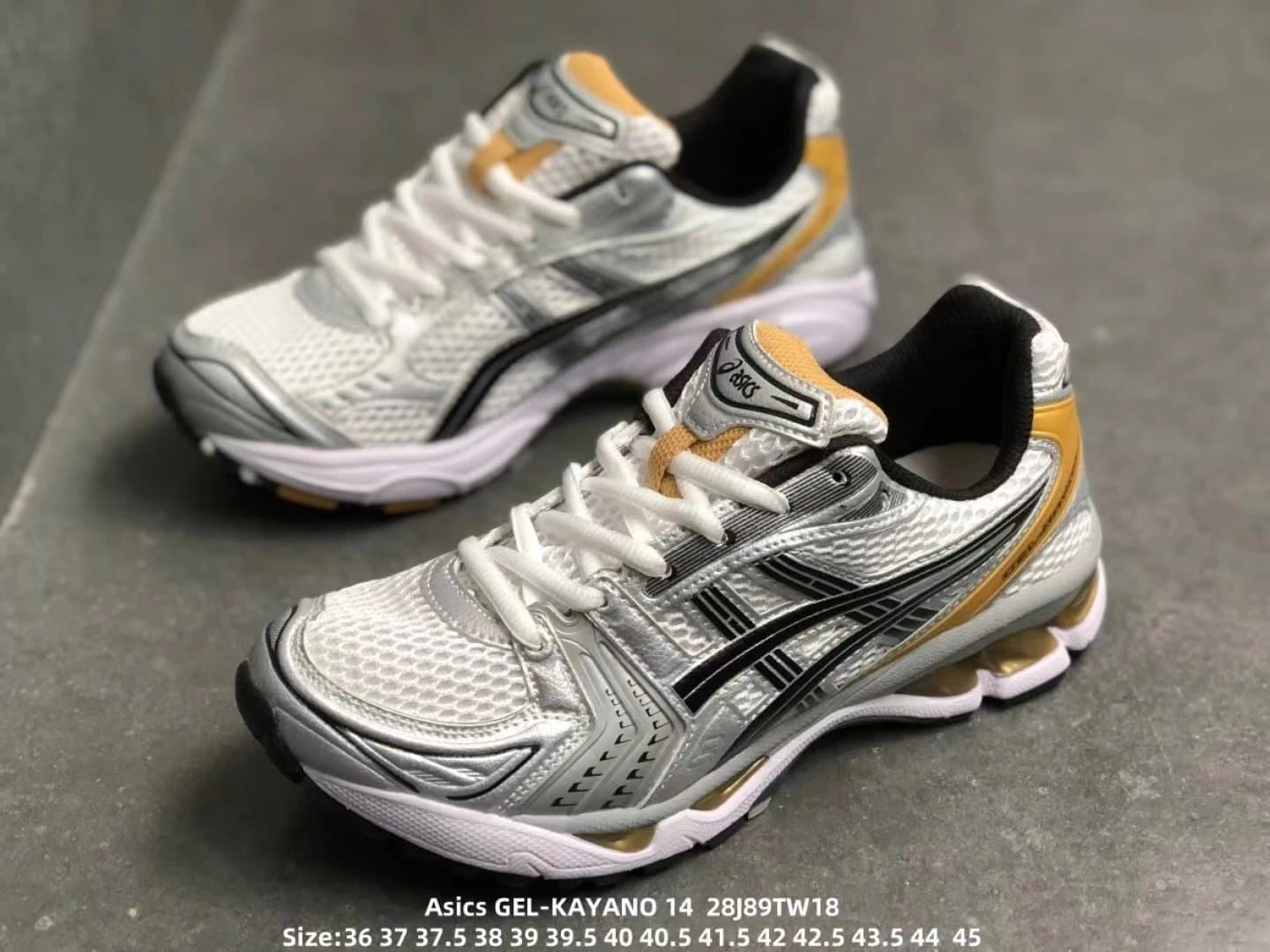 Asics GEL-KAYANO 14 Black Silver — F