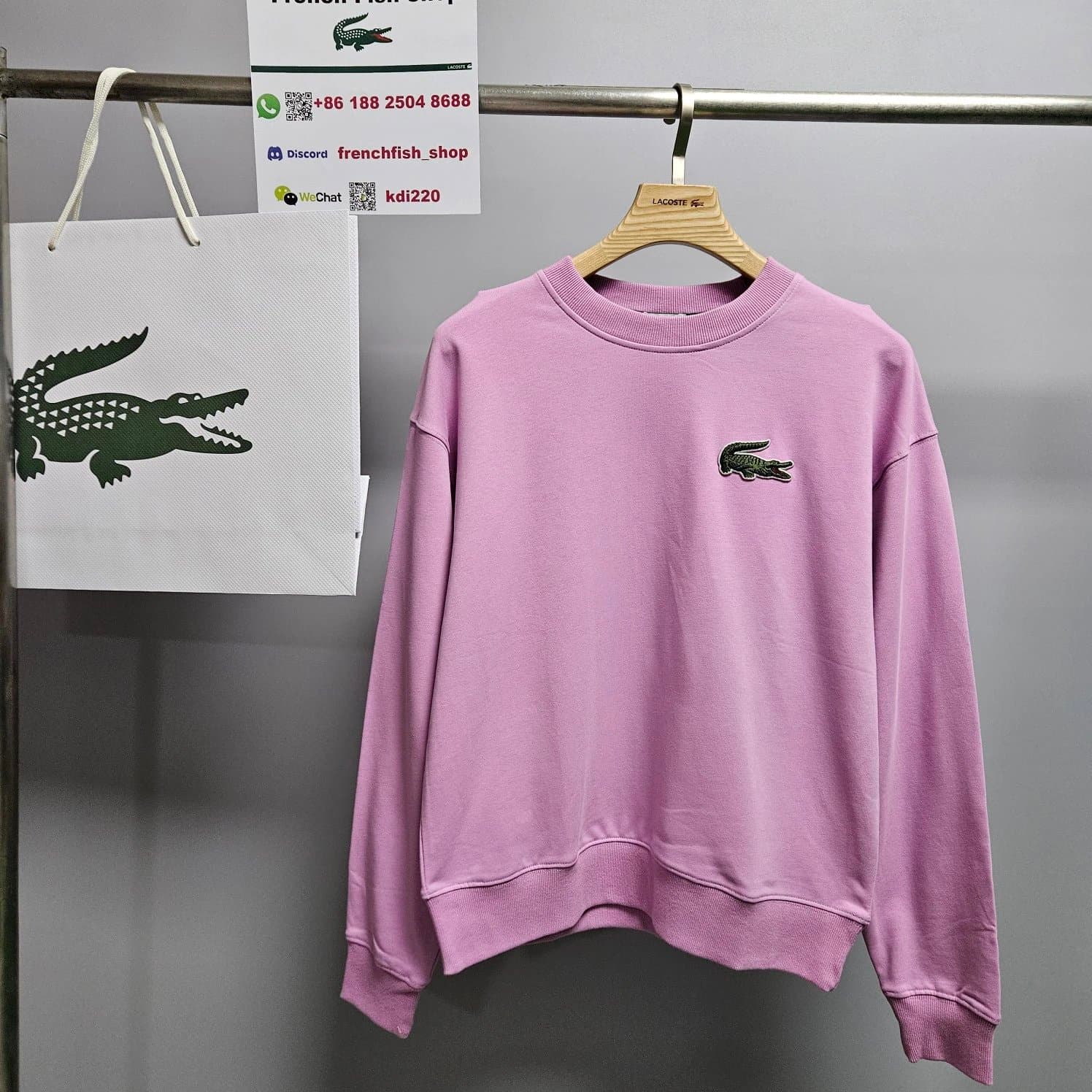 Lacoste Crewneck Sweatshirt Embroidered Crocodile