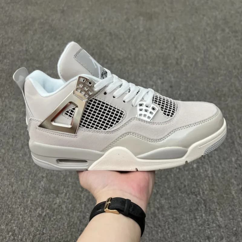 Air Jordan 4 White Cement — J4--17电镀银