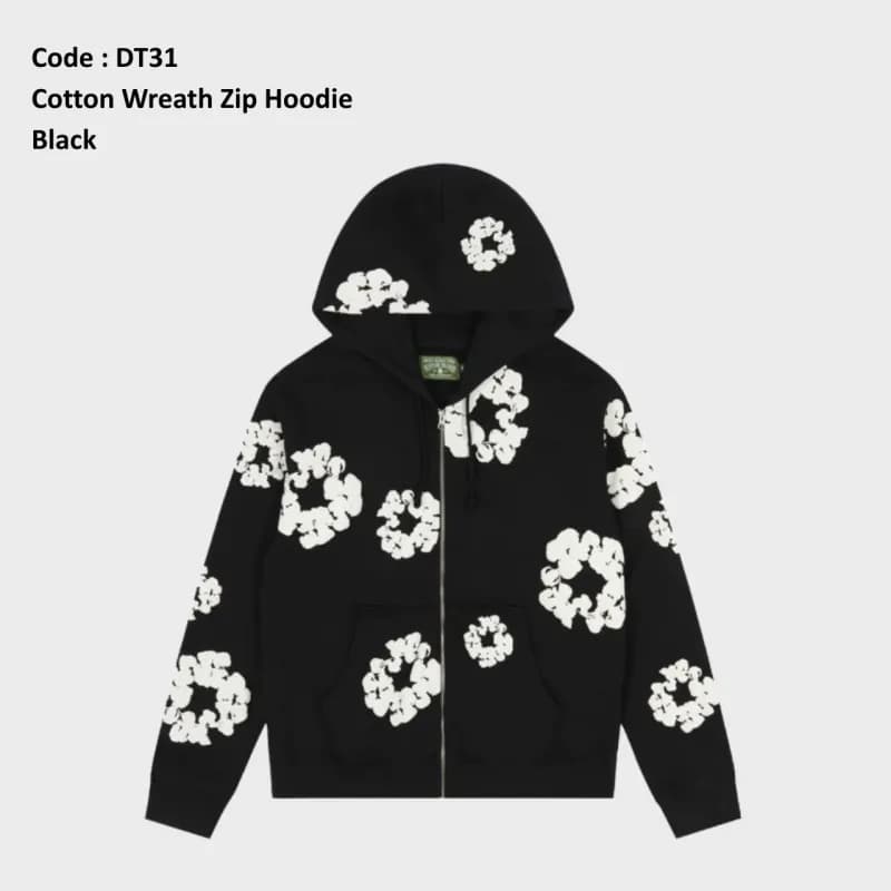 Travis Scott Hoodie Flame Heart Graphic — Dt31 - Zip Black