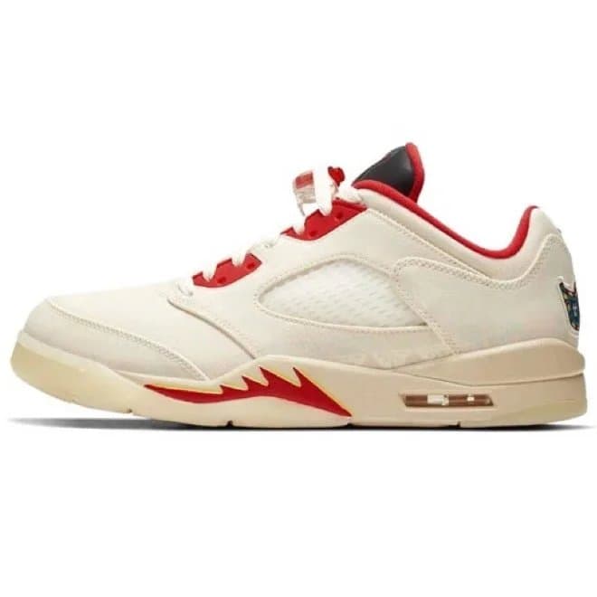 Air Jordan 5 Fire Red — A5低帮米白红