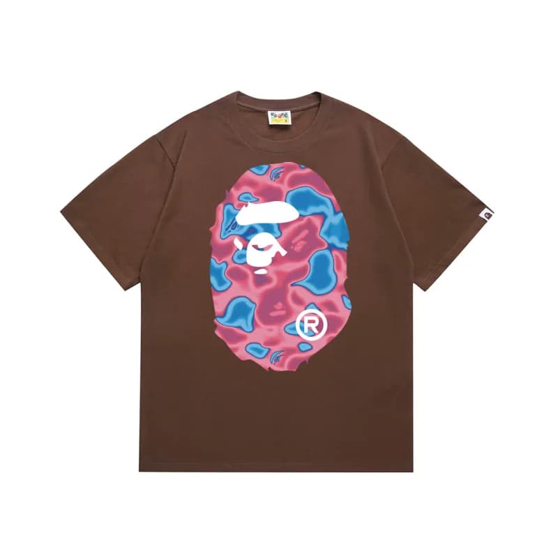 BAPE Graphic Tee A Bathing Ape Logo — 174 brown