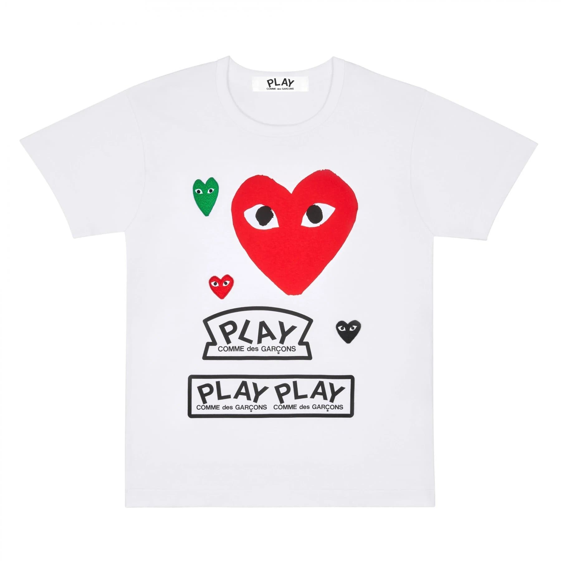 Comme des Garçons Heart Tee Red Heart — 红心字母